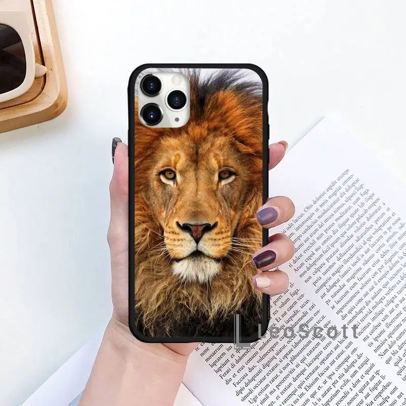 

Animaux lion Phone Case for iPhone 11 12 mini pro XS MAX 8 7 6 6S Plus X 5S SE 2020 XR