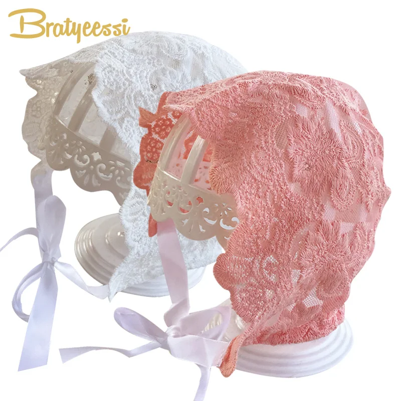 Кружевная шапочка для новорожденного малыша Фотография реквизит маленьких