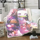 Одеяло с 3D рисунком из аниме рассекающее демонов