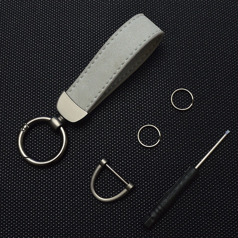 Роскошная натуральная кожа ремешок брелок для мужчин и женщин кожаный круглая