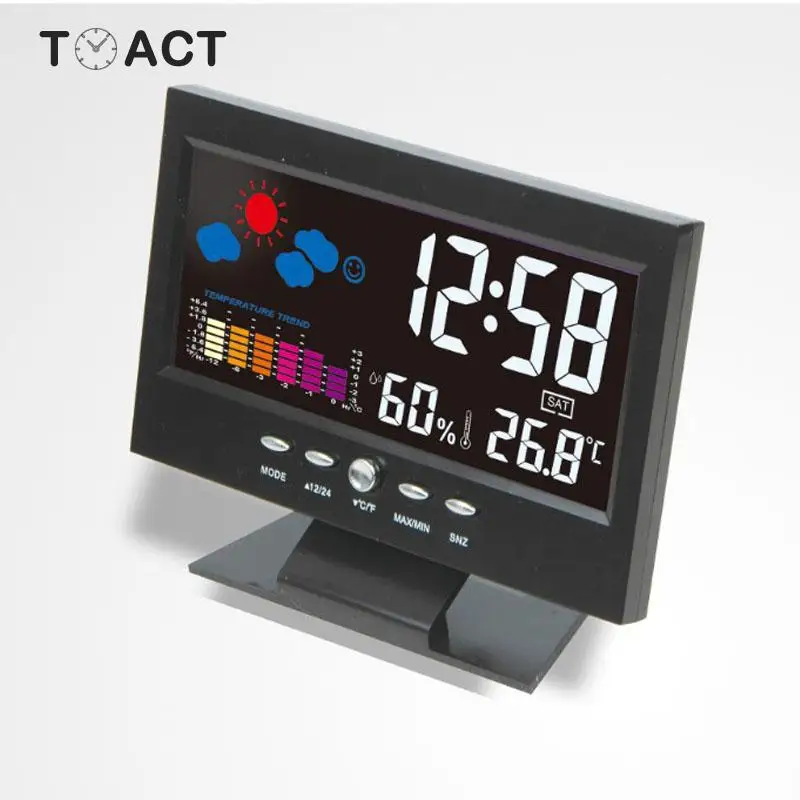 Настольные будильники цифровые настольные гигрометр температурный дисплей
