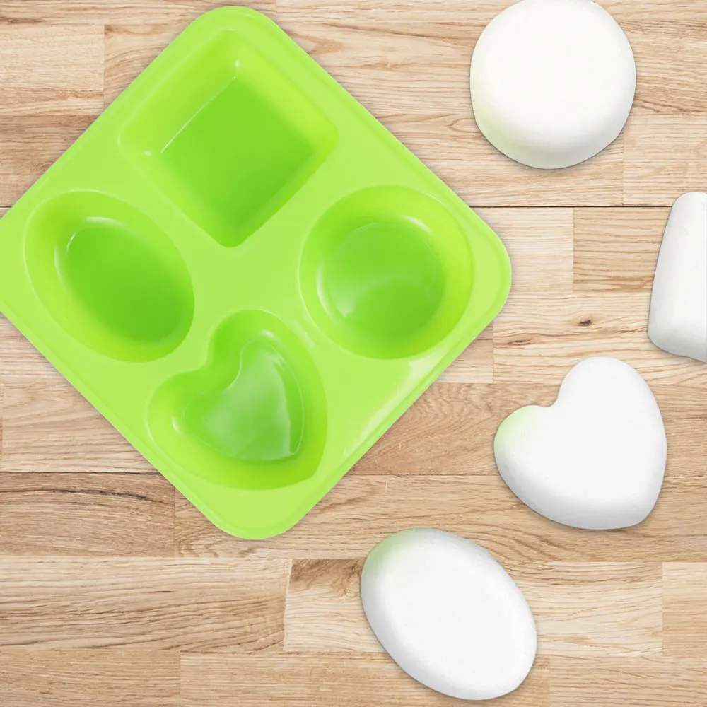 

Round/Oval/Heart/Square Shape Silicone Mold For DIY Craft Baking Tool Home Kitchen Portable Unique Soap Maker