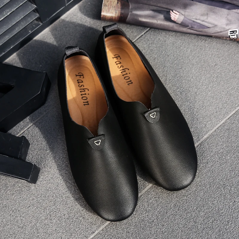 

Роскошные брендовые кожаные мужские туфли в горошек, повседневные мужские мокасины в итальянском стиле, дышащие слипоны черного цвета, обу...