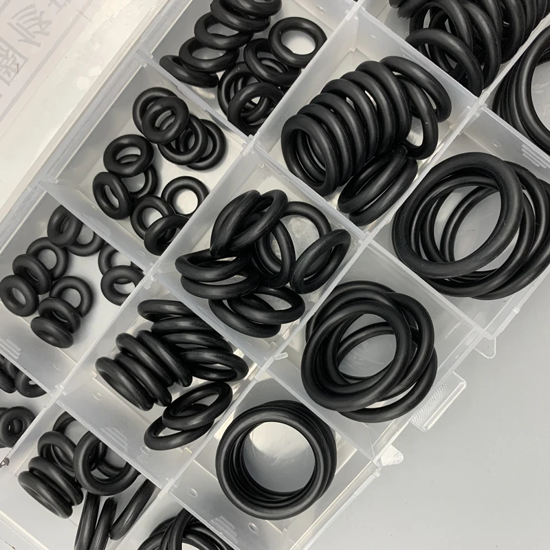 

125pcs/Box Rubber O Ring Thickness 3.1mm Assortment Black O-Ring Seals Set Nitrile Washers High Quality For Car Gasket 15 Sizes