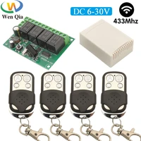 6v 12v 24v 30v garage remote controller wireless smart switch 10a relay module rf 433mhz transmitter for door gate light led diy