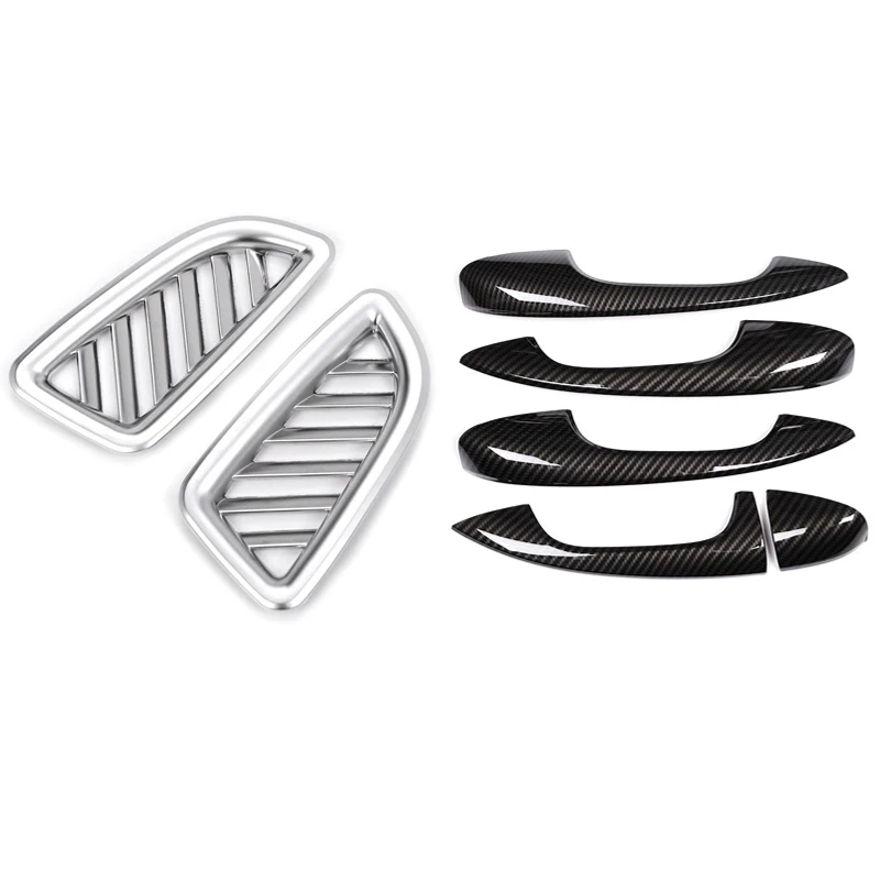 

Крышка для вентиляционной решетки приборной панели кондиционера с АБС-Карбоновым волокном, крышка дверной ручки, наклейка