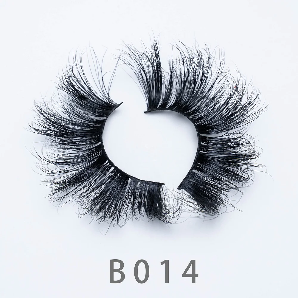 

25mm B14 5D Long Fluffy Mink Lashes Natural 6D Eyelashes Strip 3D Mink Lashes Dramatic Hair False Eyelashes Extension