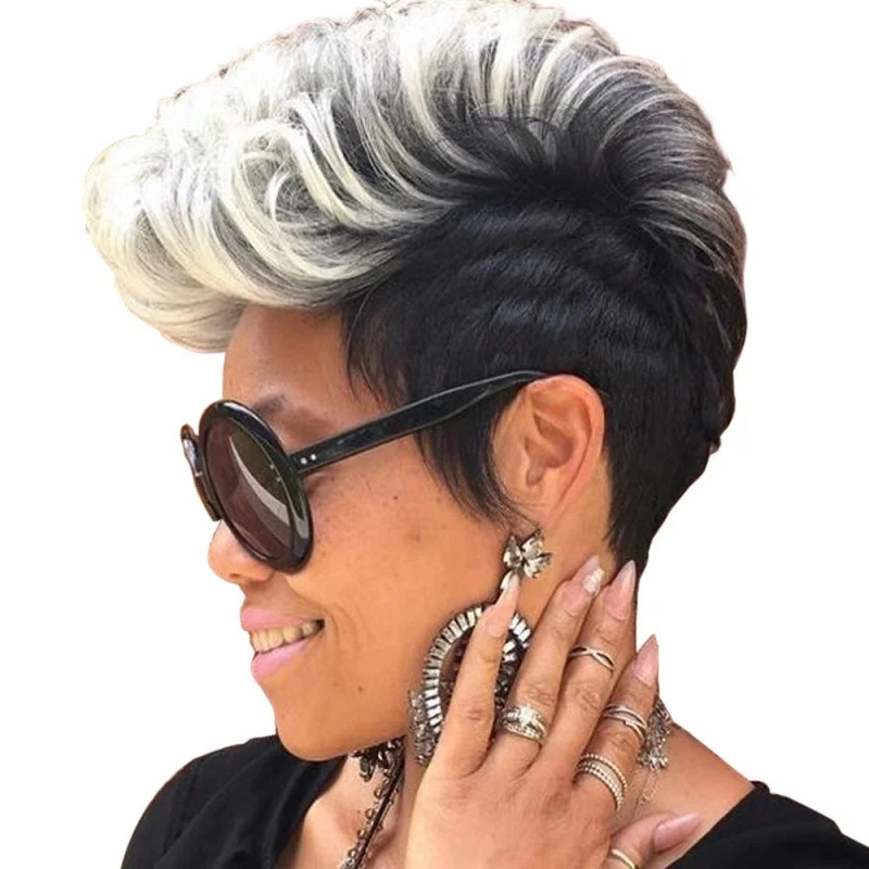 

Wigs European and American Short Curly Hair Synthetic Fiber Hair Headset Bouncy Curly Hair Curly Weave Kinky Curly
