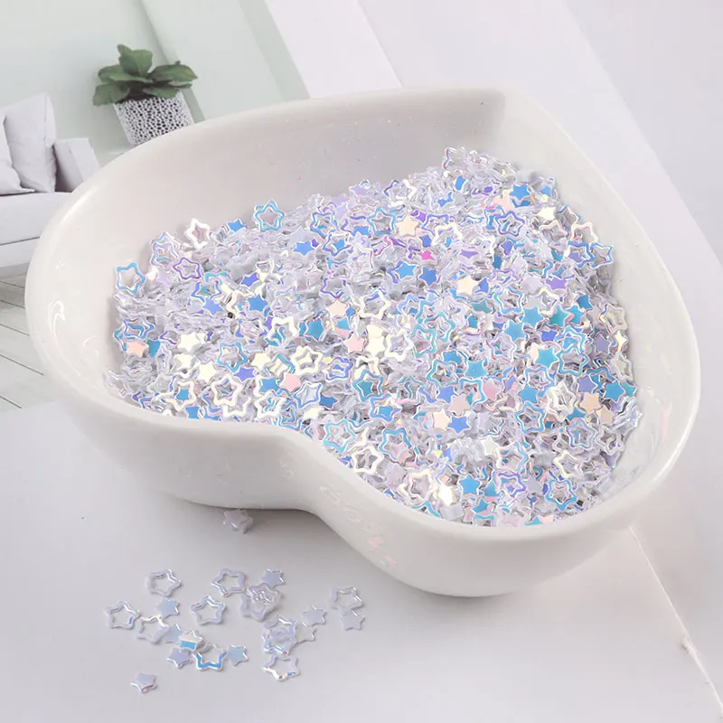 Блестящие разноцветные блестки в виде цветка 3 мм | Дом и сад