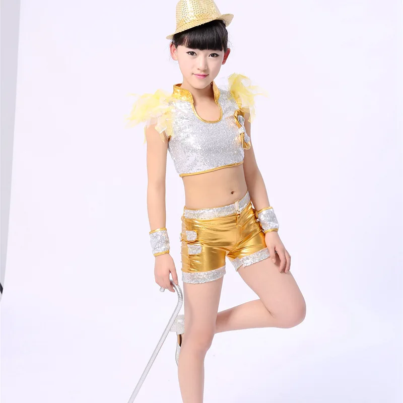 Костюм для мальчиков и девочек блестящий бальных танцев выступлений