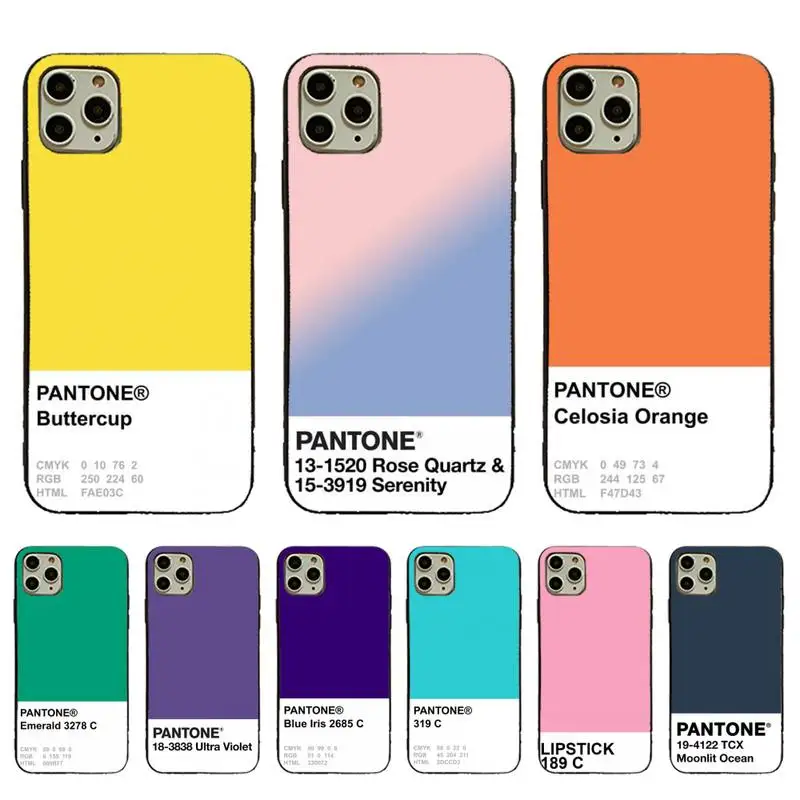 

Caliente Pantone Soft Phone Cover for iphone 13 11pro 12pro MAX 8 7 6 6S Plus X XS MAX 5 5S SE XR Fundas Capa
