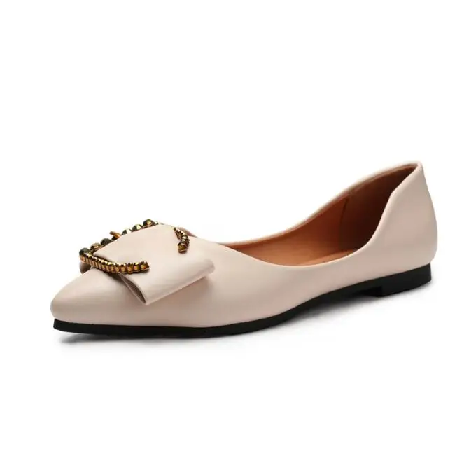 

Женские туфли с острым носком, повседневные туфли на плоской подошве в Европейском стиле, большой размер, для весны, 2020