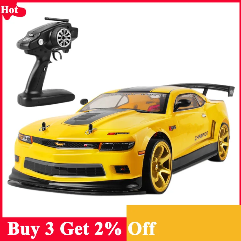 Радиоуправляемая машинка для дрифта 70 км/ч 2 4 ГГц 4WD батарея внедорожника