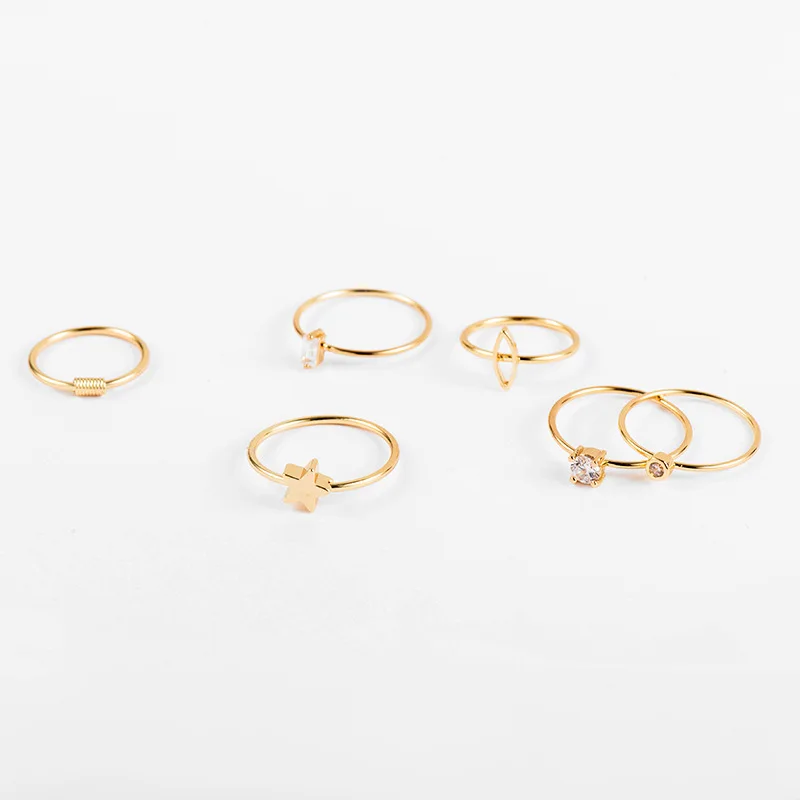 6 шт./компл. eco-friendly минималистский Золотая Звезда серебряного цвета с кристаллами