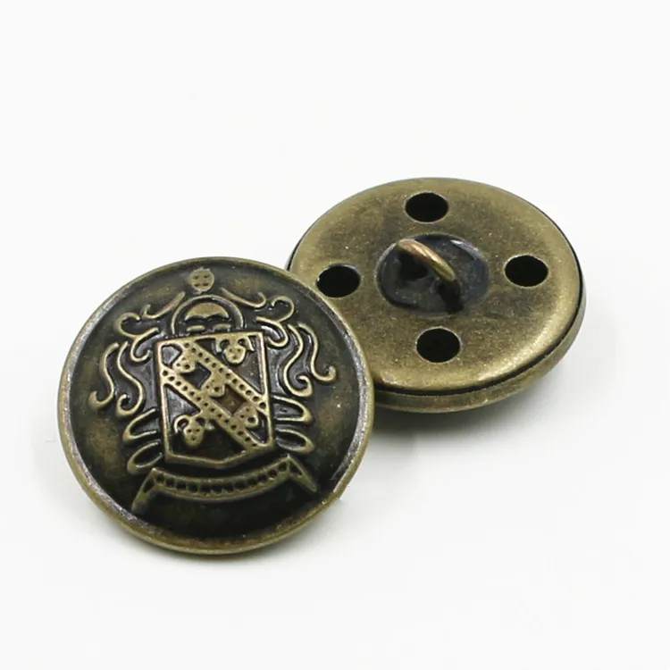 brass Meetee 10 шт. 12-30 мм металлическая кнопка античная серебряная медь для пиджака костюм рубашка хвостовик Кнопка DIY Ремесло Швейные аксессуары B3-13 - Цвет: brass