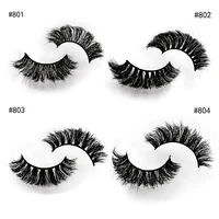real mink lashes 2pairs individual natural fluffy messy sexy gift box lash extension supplies womens make up lashes accessories