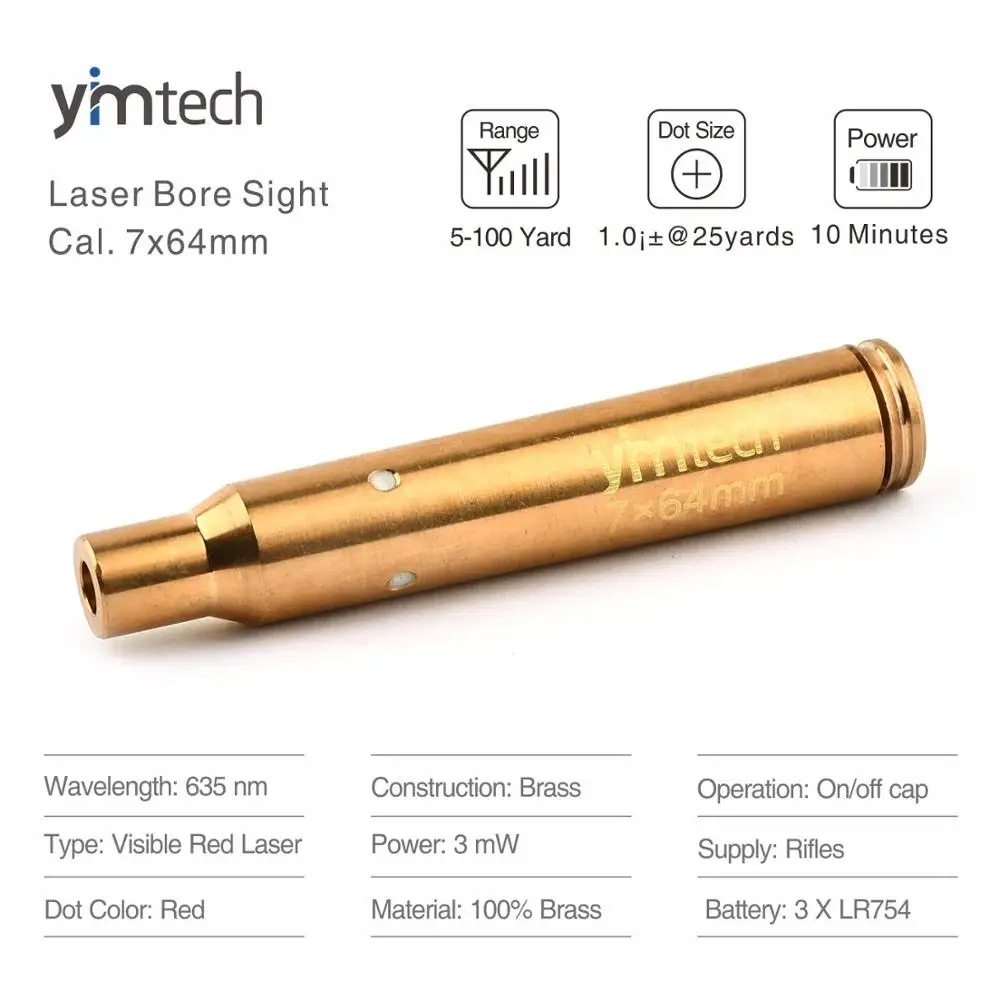 Boresight 7x64 мм Калибр Тактический Red Dot лазерный Диаметр Sighter лазерный прицел лазерный картридж винтовка коллиматор