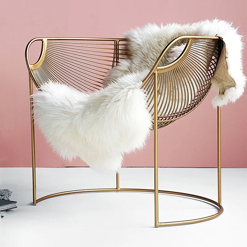 

Мебель для гостиной, маленький диван, стул в скандинавском стиле, искусство, ленивый, для отдыха, креативное, с вырезами, Золотое кресло в сти...