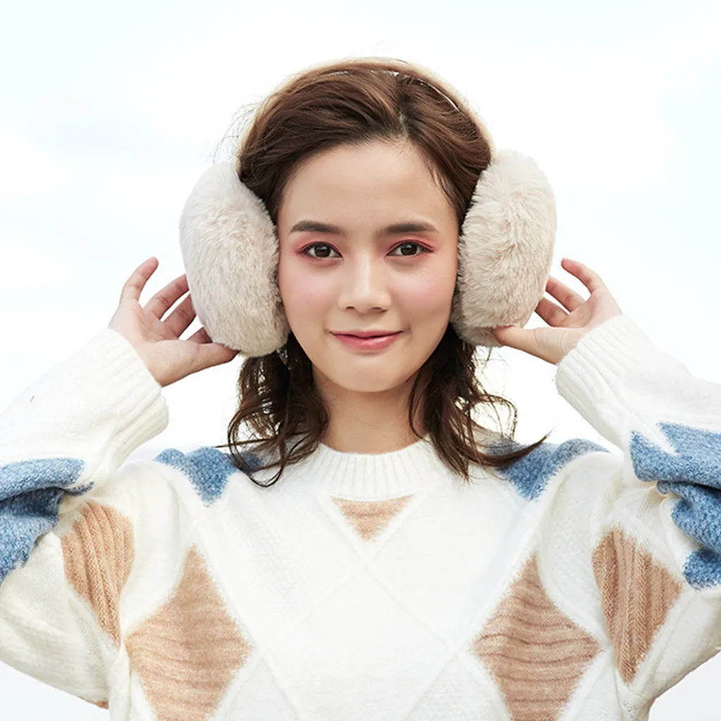 Складные наушники зимние теплые ветрозащитные плюшевые для мужчин и женщин