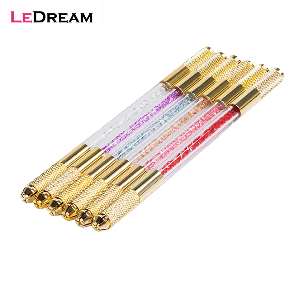 1 шт., профессиональная ручка для татуажа бровей, из нержавеющей стали 1 шт., профессиональная ручка для татуажа бровей, из нержавеющей стали