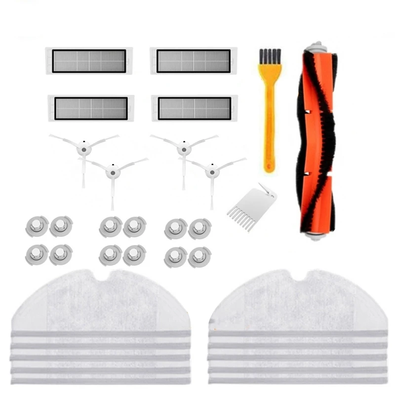 

Запчасти для робота-пылесоса Xiaomi Roborock S50 S5, наборы деталей: основная щетка, фильтр, боковая щетка, аксессуары