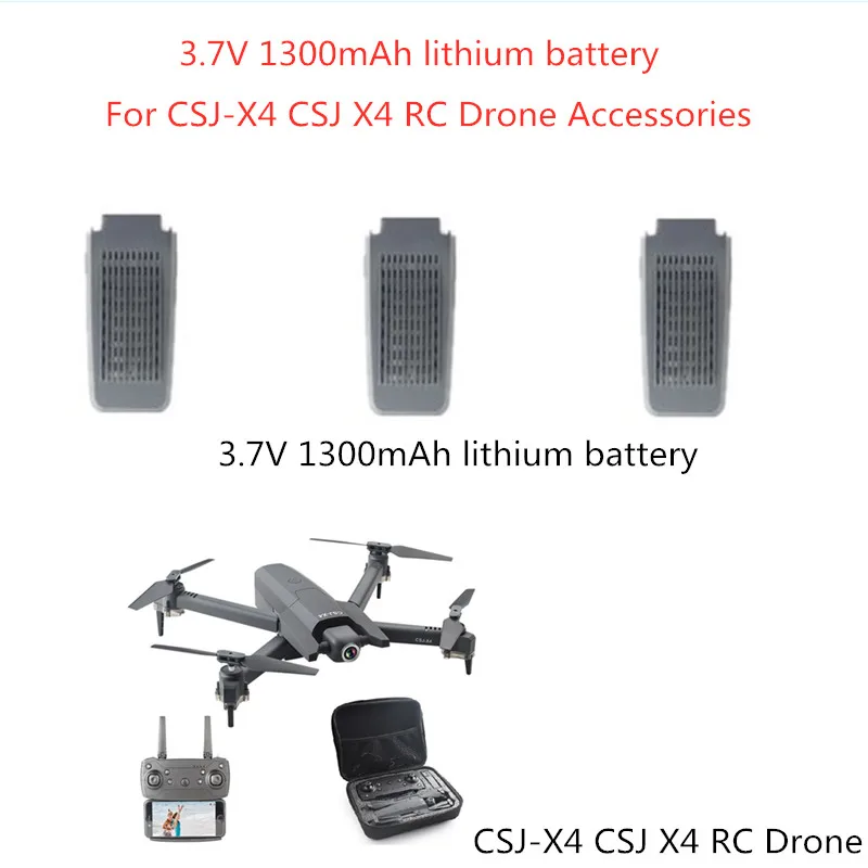 

3.7V 1300MAH Battery For CSJ-X4 CSJ X4 4K 1080P WIFI FPV RC Drone CSJ-X4 CSJ X4 battery X4 Accessories