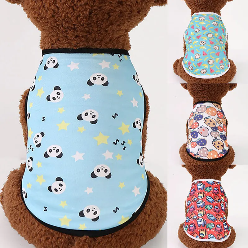 

Summer Pet Printing Vest Sleeveless Dog Cute T-shirt Polyester Comfortable Clothes Breathable Puppy Clothing Fashion Vest