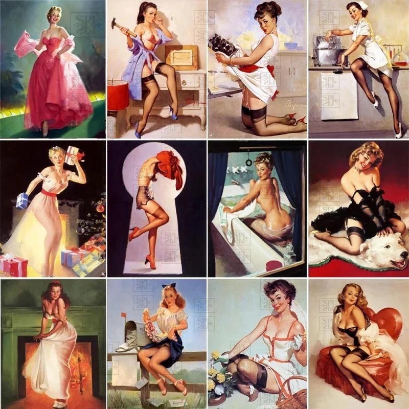 

Diy 5D Sexy Woman American Pin Up Girl Wall Embroidery Art Diamond Painting Mosaic Cross Stitch Kits Handicraft Home Decoration