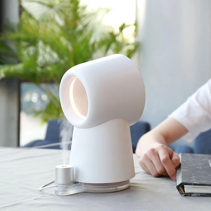 

Desktop Leafless Fan Humidifier Usb Fan Mini Spray Fan Three Speed Fan with Night Light