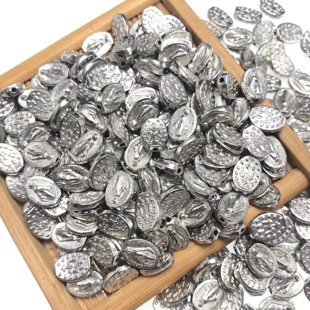 Бусина овальной формы из цинкового сплава 150 см 9 х7 мм | Украшения и аксессуары