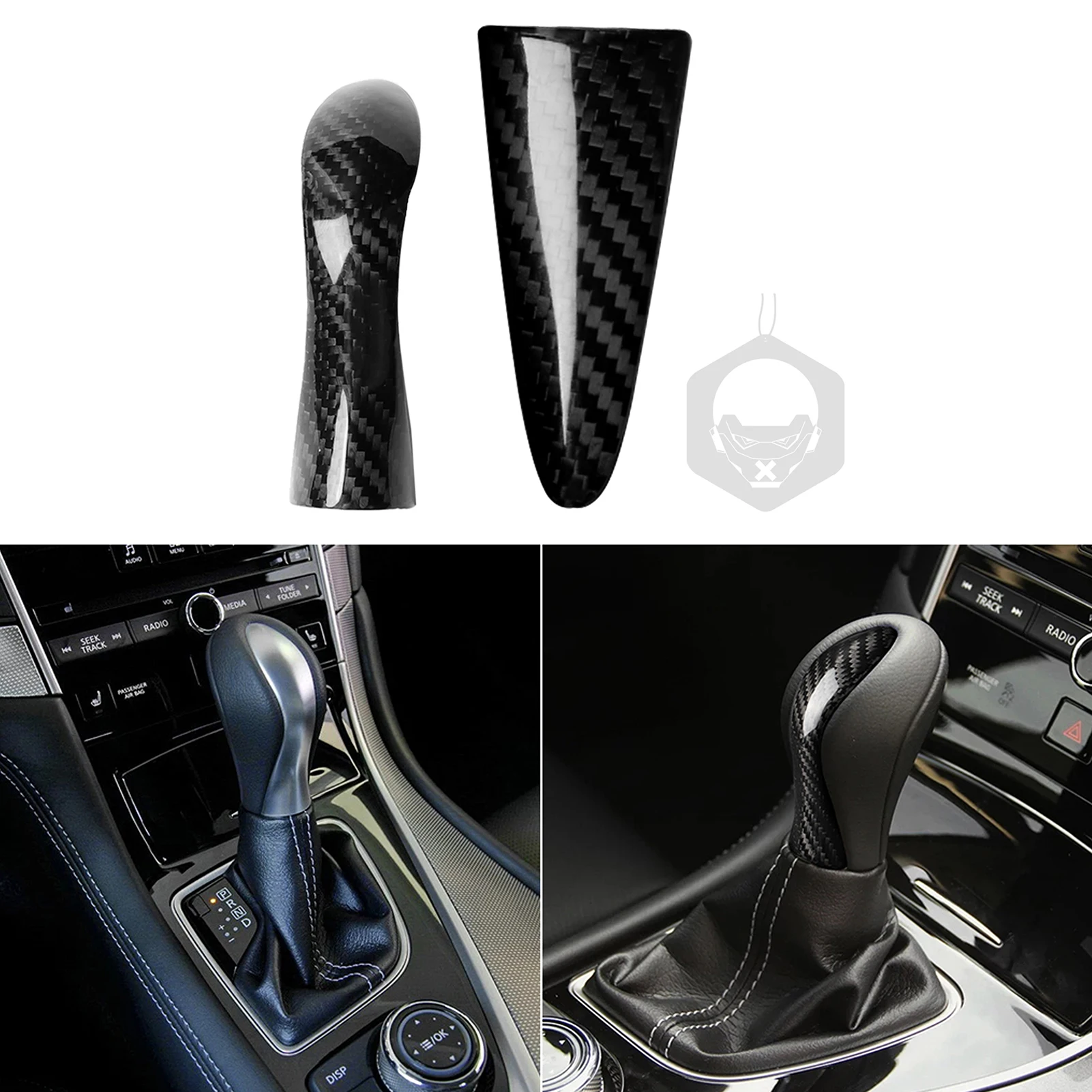 

Углеродного волокна ручка переключения передач наклейки для Infiniti Q50 Q60 QX50 QX60 аксессуары автомобиль Наклейки интерьерные для укладки волос