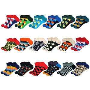 LIONZONE Для Мужчин's Бизнес невидимые носки-башмачки в виде геометрических фигур Треугольники ромб прямоугольные туфли на квадратном блочном черные носки EUR40-46