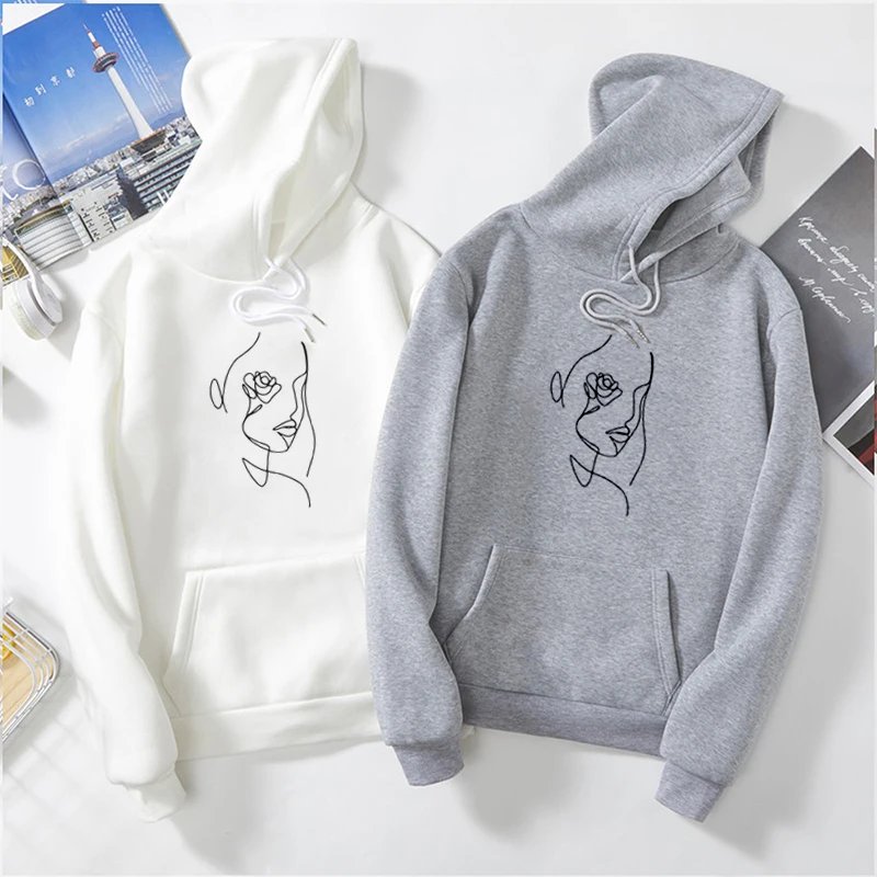 Женская толстовка с капюшоном простая универсальная Свободная Толстовка