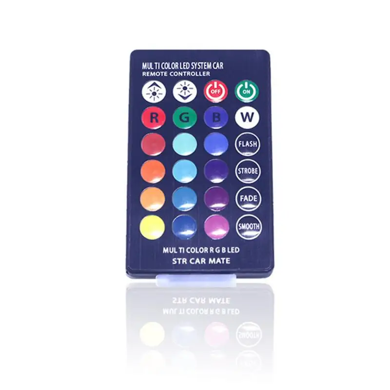 

2pcs RGB Remote Control Car LED Light T10 5050 6SMD Side Light License Plate Light Auto Colorful Decor Lamp Car Accessories
