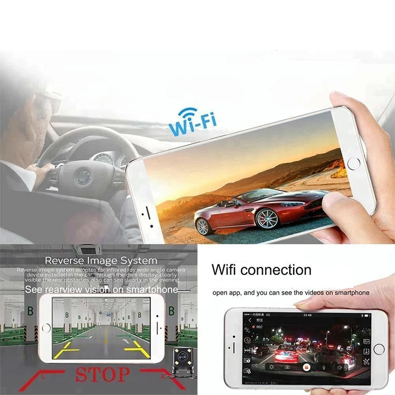 구매 TAVIN S70 대쉬 캠 WIFI 풀 HD 2160P 슈퍼 미니 자동차 카메라 DVR 무선 야간 버전 G-센서 4K 운전 레코더