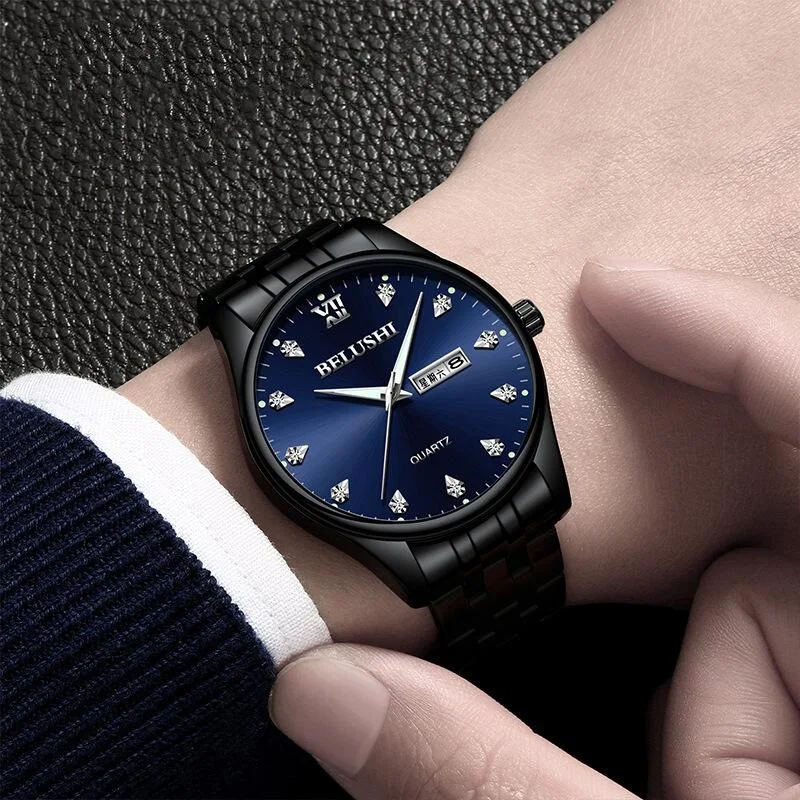 

Watch Men's Waterproof Calendar Quartz Watch Steel with Round Watch Manufacturer Business Watches Trending Products Unique