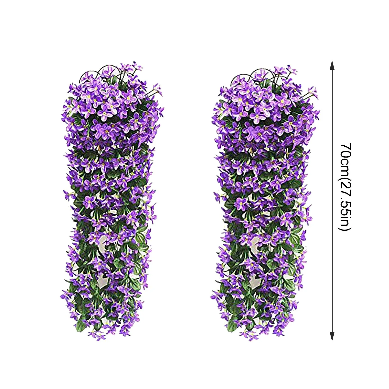 

Violet Artificial Flower Party Decoration Simulation Valentine's Day Wedding Wall Hanging Basket Flower Orchid fake Flower