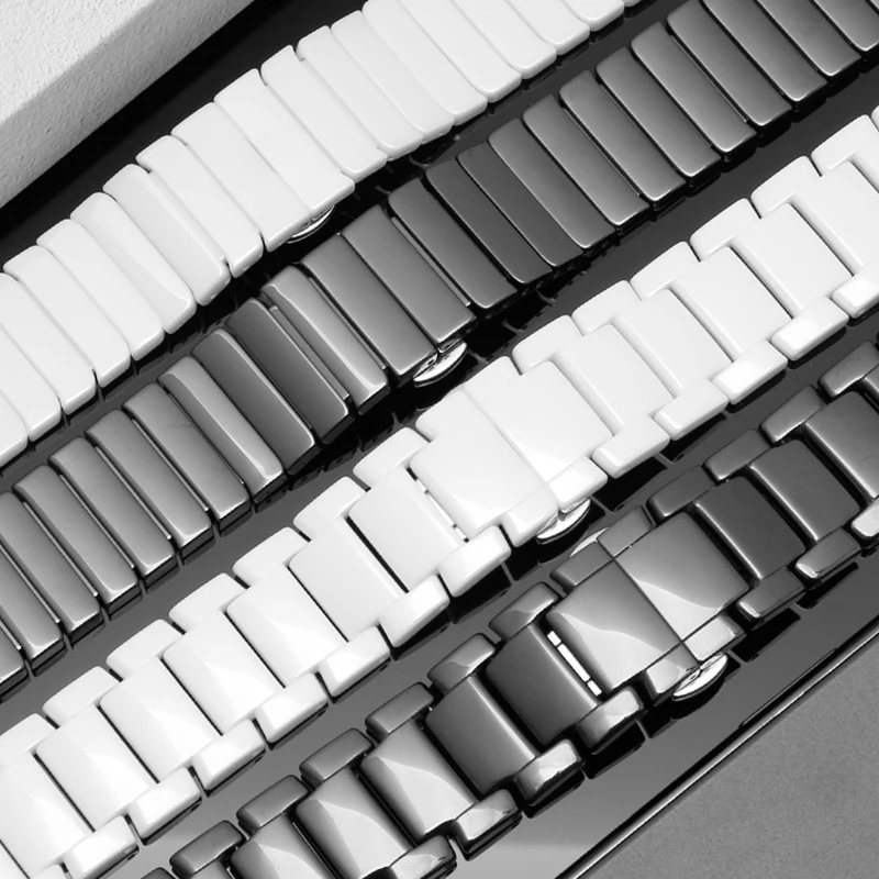 Ceramic Watch band For Huawei Watch GT 2 Strap quick release bar watchband 16mm 18mm 20mm 22mm watch bracelet white black color