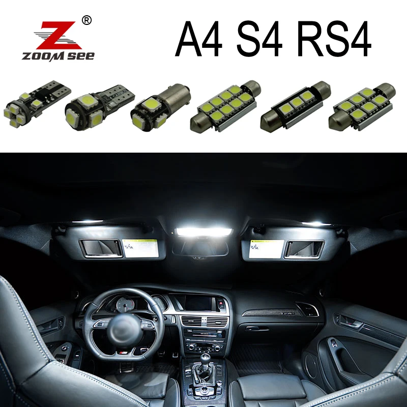 Светодиодная лампа Canbus для салона Audi A4 S4 RS4 B5 B6 B7 B8 ( 1996 2015)|overhead light|audi rs4 kitled light interior