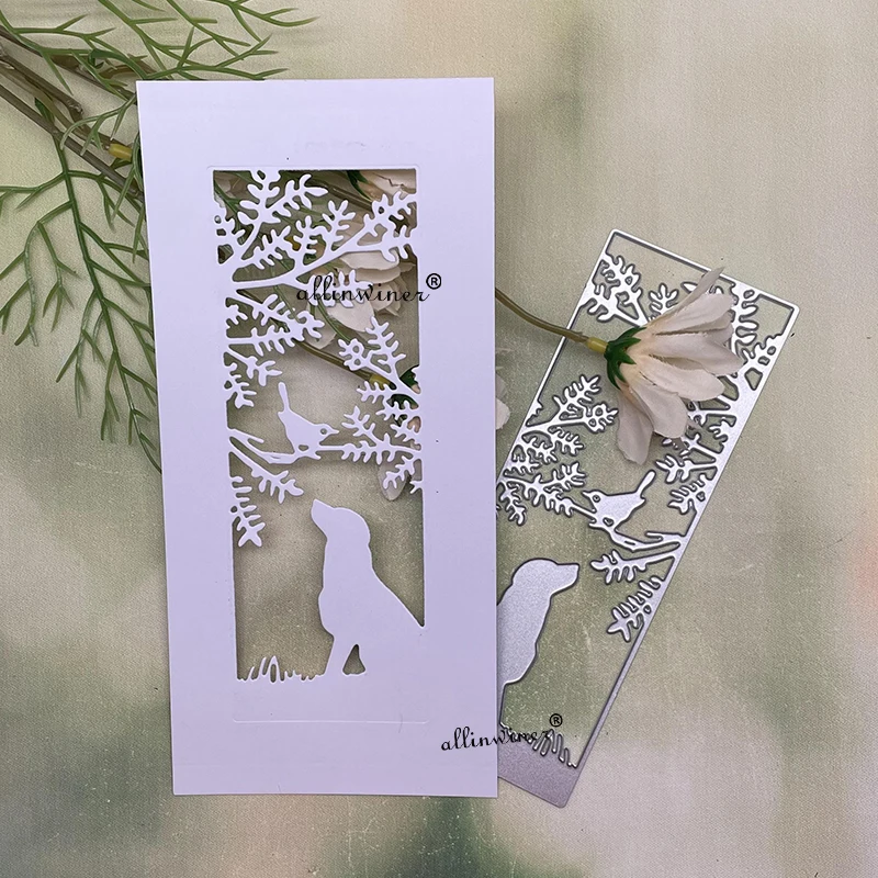 

New Dog bird tree background Metal Cutting Dies for DIY Scrapbooking Album Paper Cards Decorative Crafts Embossing Die Cuts