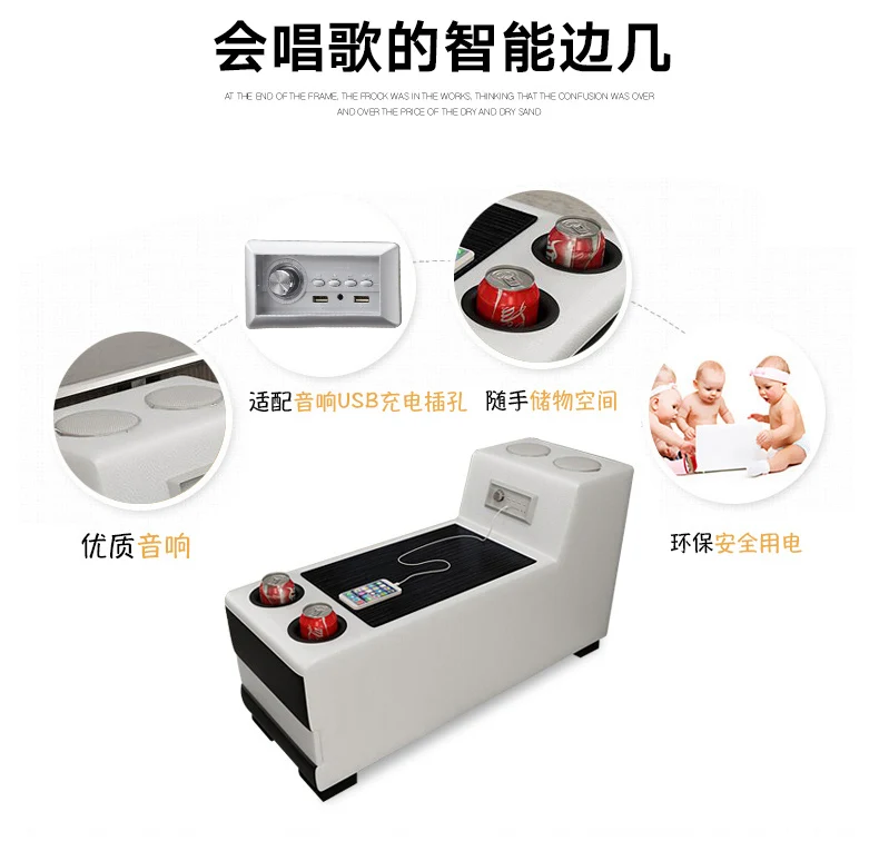 

Living Room Sofa set corner sofa speaker real genuine cow leather sectional sofas nordic L shape bluetooth headrest functional