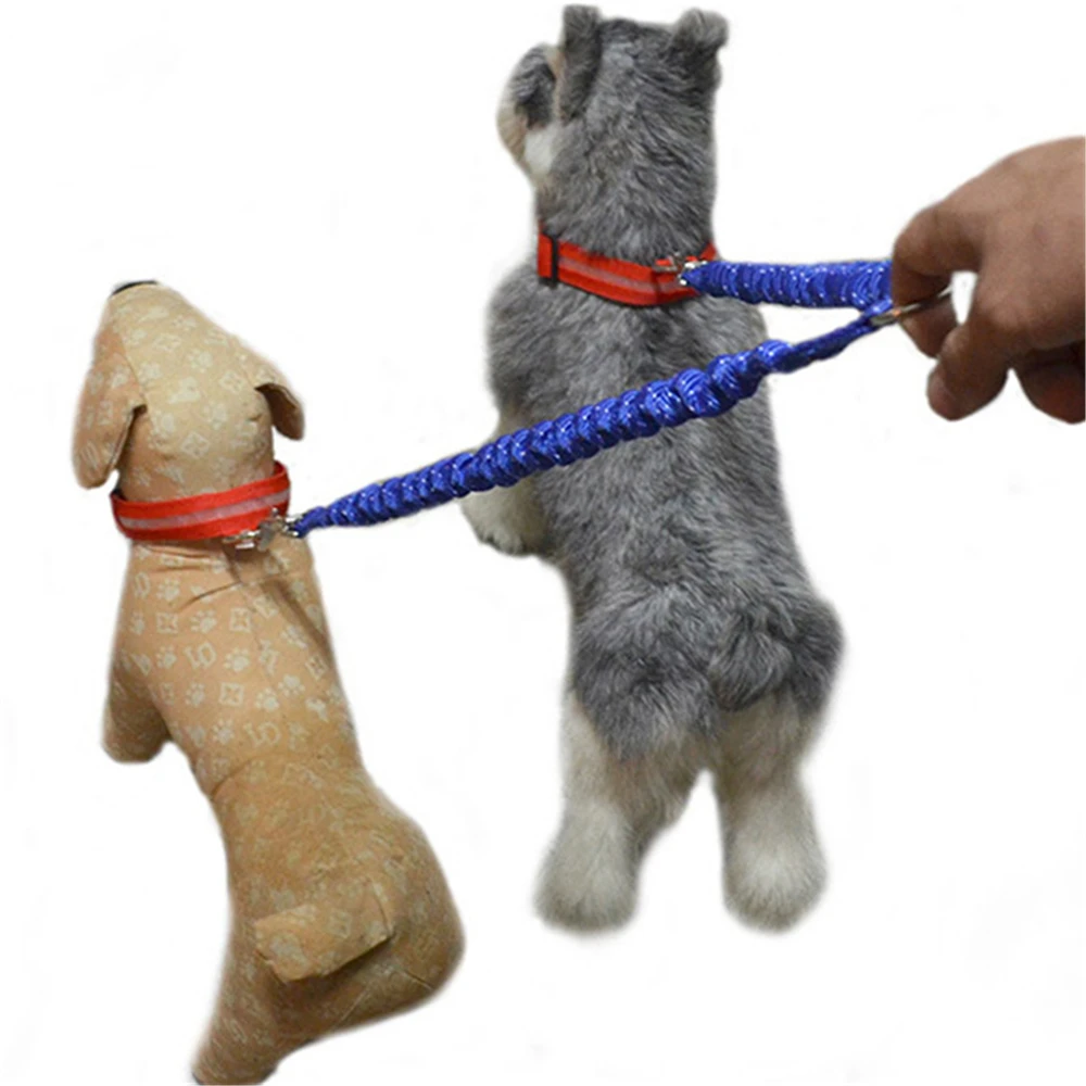 Поводки для собак двойные тройные застежки поводок прогулок съемный ошейник