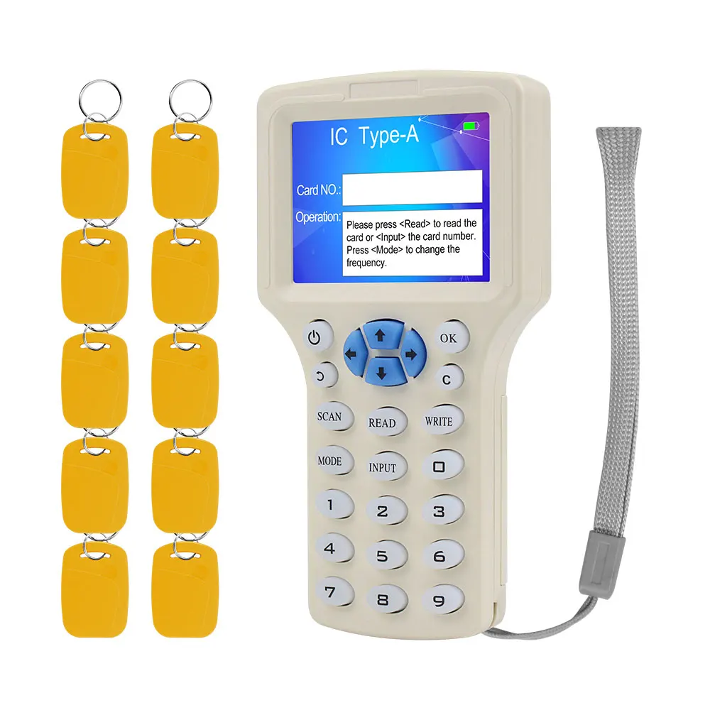 

125KHz/13.56MHz RFID Duplicator Copier RFID Super Featured Smart Card Reader Encrypted Programmer USB ID IC Composite Card