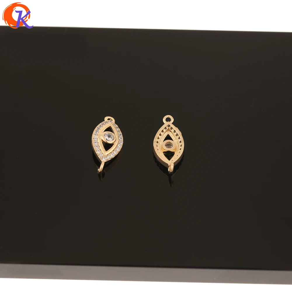 

Cordial Design 50Pcs 9*19MM Jewelry Accessories/Hand Made/CZ Charms Findings/Eye Shape/Connectors For Bracelets/DIY Making