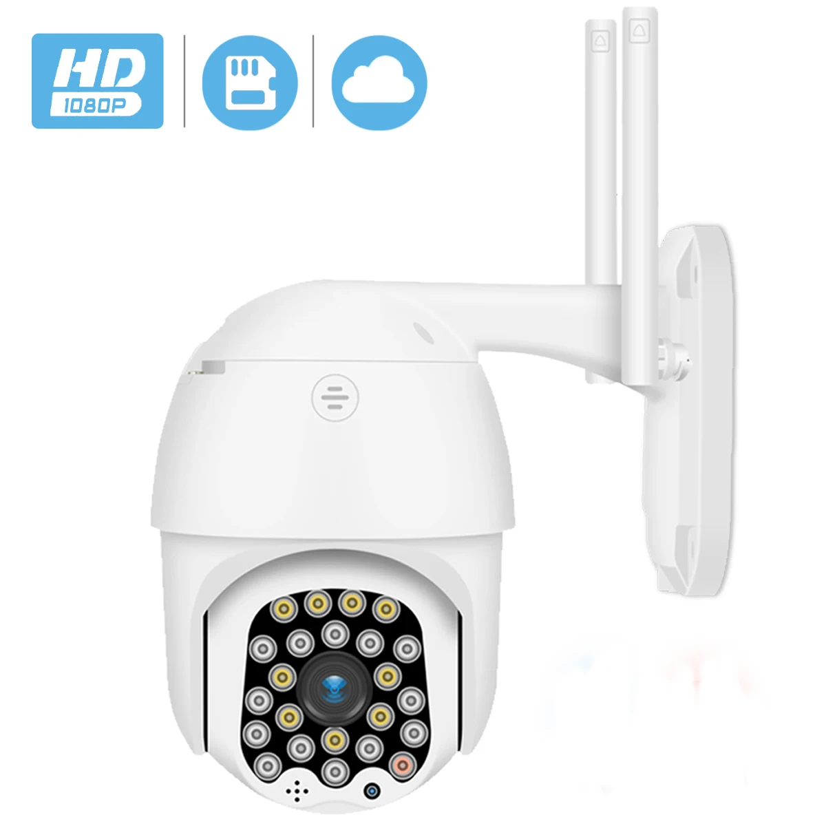 WiFi PTZ камера 1080P IP Авто слежение ИК светодиодный 2MP Аудио CCTV безопасности 4X зум