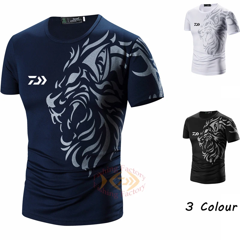2020 Удобная рыболовная рубашка Daiwa летняя футболка с коротким рукавом дышащая
