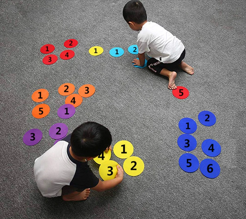 1-48 цифровой пазл образовательная цветная круглая нейлоновая липучка детская