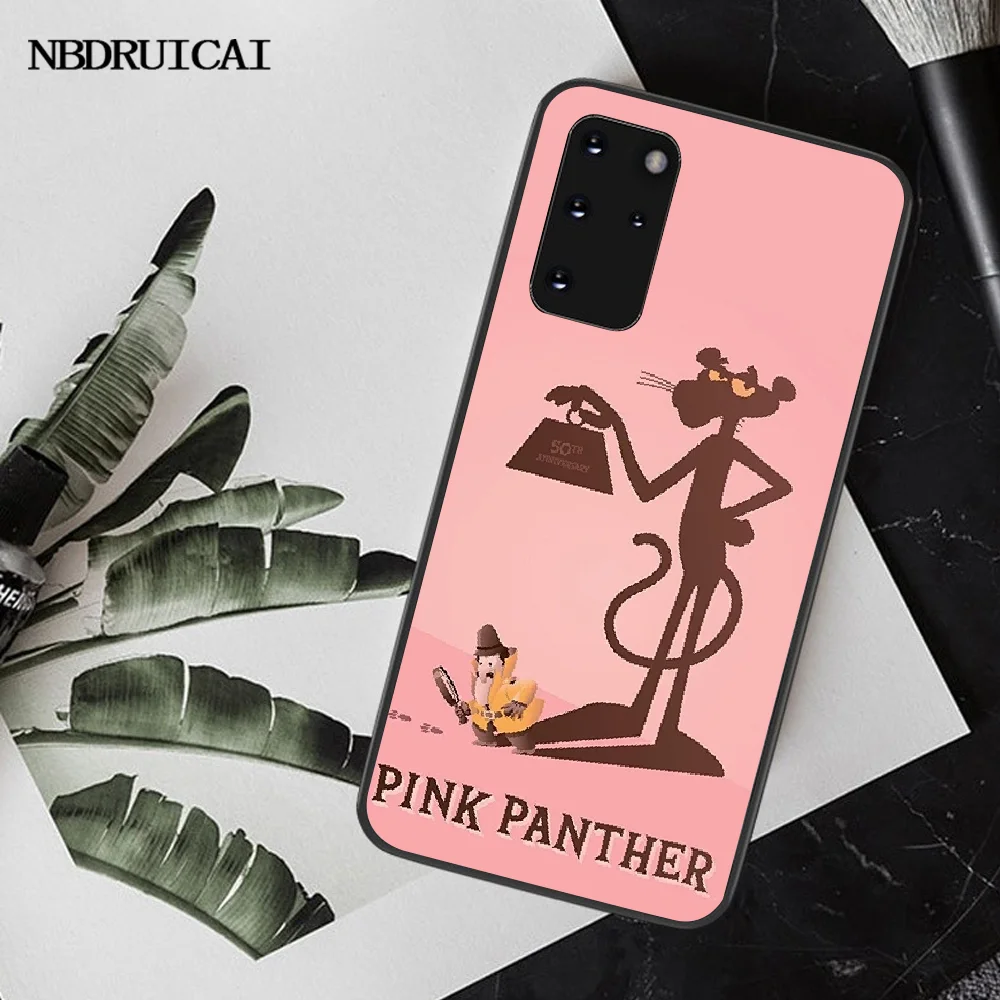 NBDRUICAI Pink Panther lovely TPU black Phone Case Cover Hull for Samsung S20 plus Ultra S6 S7 edge S8 S9 S10 5G | Мобильные