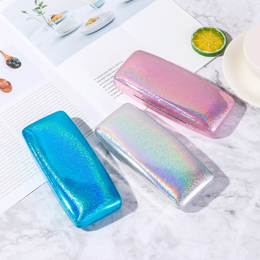 1Pc New Fashion Unisex Shiny Glasses Box Vintage Portable Fresh Eyeglasses Case Travel Sunglasses Accessories | Аксессуары для