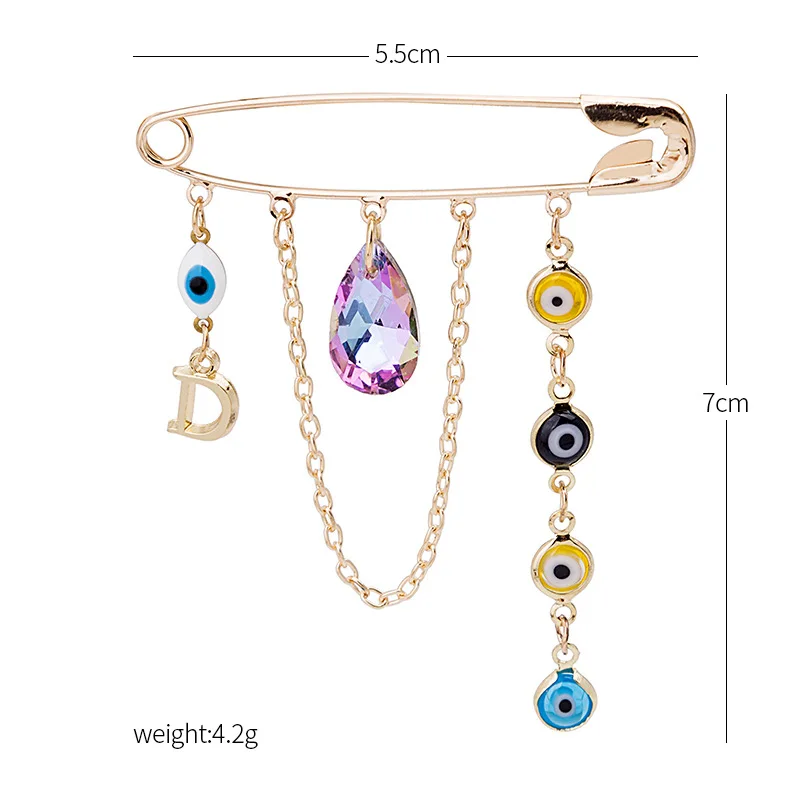 Металлическая цепочка серия булавка металлическая брошь монета дьявола любовь